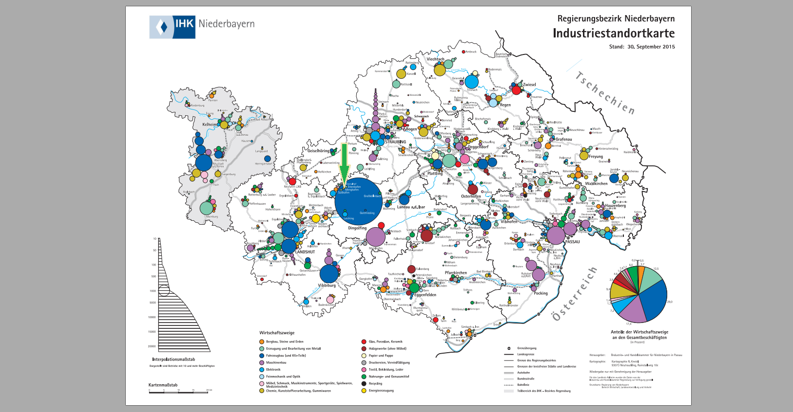 Industriestandort Niederbayern Karte