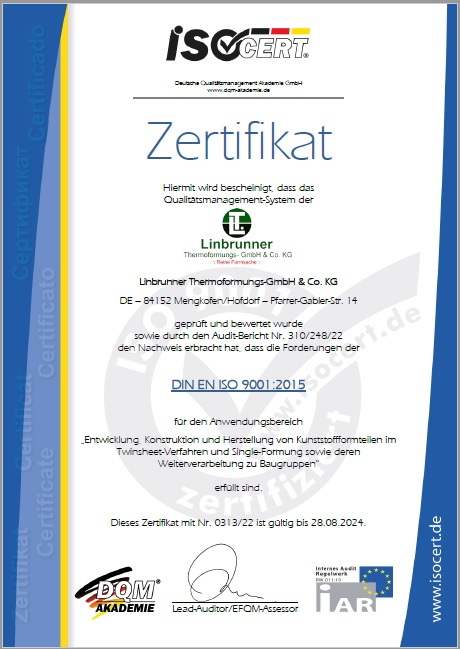 DIN EN ISO 9001-2015 Zertifizierung